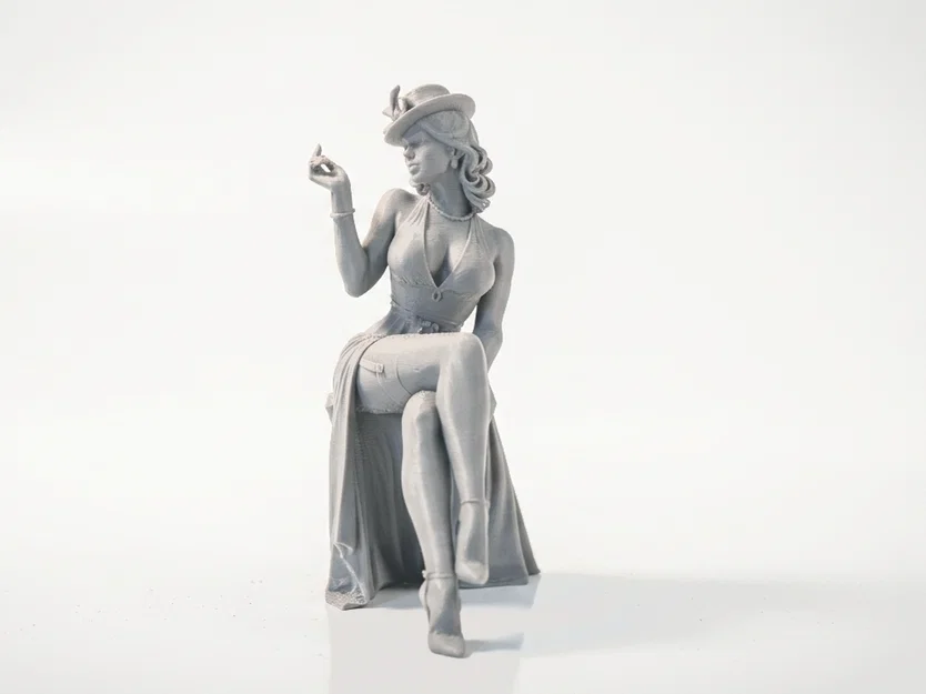 Mô hình 3D Tượng Nữ Thần Thanh Lịch Tư Thế Ngồi - Image 2
