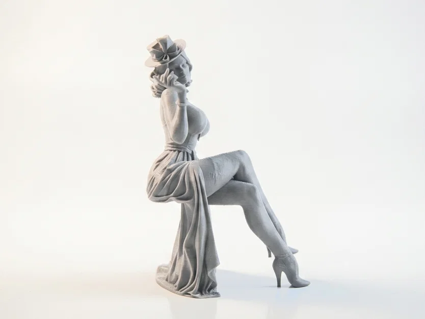 Mô hình 3D Tượng Nữ Thần Thanh Lịch Tư Thế Ngồi - Image 3