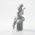 Mô hình 3D Tượng Nữ Thần Thanh Lịch Tư Thế Ngồi - Thumbnail 4