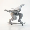 Mô hình nữ vận động viên trượt ván 3D (Skateboard Girl Figurine) - Thumbnail 2