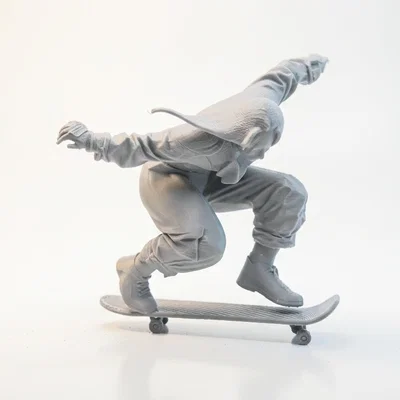 Mô hình nữ vận động viên trượt ván 3D (Skateboard Girl Figurine)