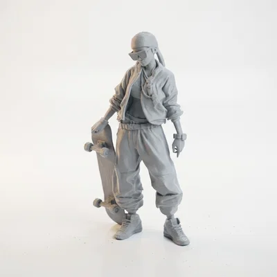 Mô hình 3D Nhân vật nữ Skater Girl in được