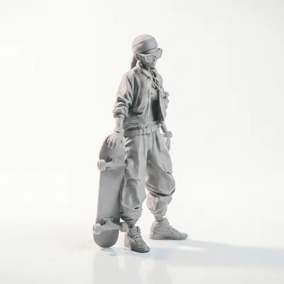 Mô hình 3D Nhân vật nữ Skater Girl in được