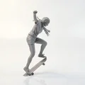 Mô hình nữ vận động viên trượt ván 3D (Skateboarding Lady Figurine) - Thumbnail 2