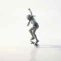 Mô hình nữ vận động viên trượt ván 3D (Skateboarding Lady Figurine) - Thumbnail 4