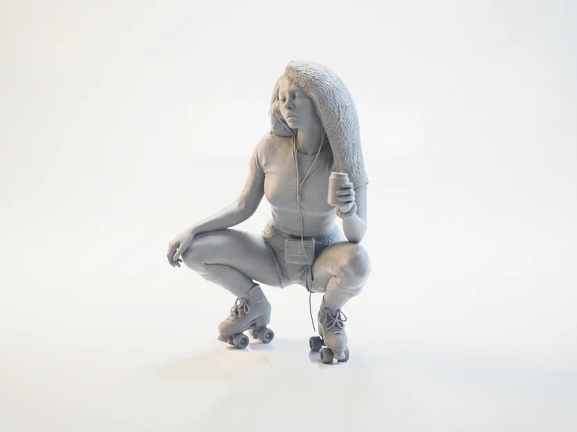 Mô hình cô gái trượt patin - Figure 3D in phong cách đường phố - Image 1