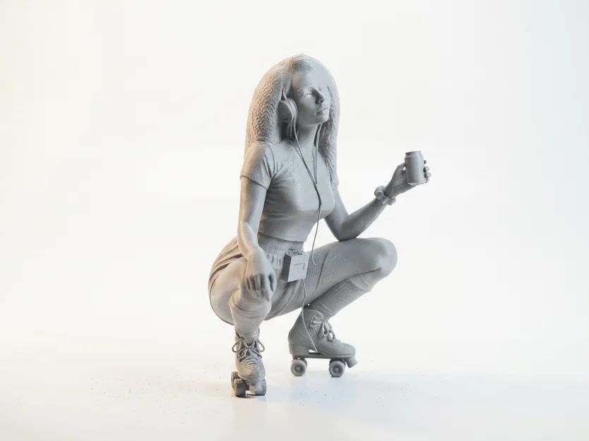 Mô hình cô gái trượt patin - Figure 3D in phong cách đường phố - Image 2