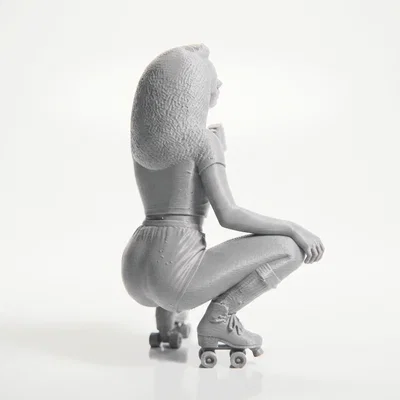 Mô hình cô gái trượt patin - Figure 3D in phong cách đường phố