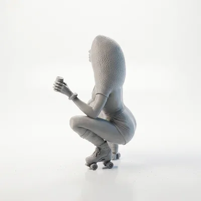 Mô hình cô gái trượt patin - Figure 3D in phong cách đường phố
