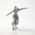 Mô hình nữ tu lướt ván 3D cực chất - Nghệ thuật độc đáo - Thumbnail 1