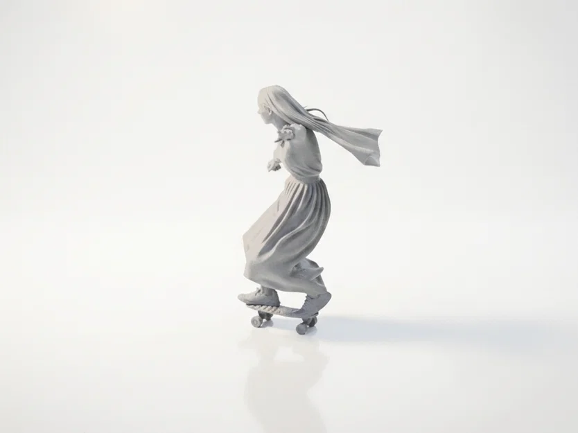 Mô hình nữ tu lướt ván 3D cực chất - Nghệ thuật độc đáo - Image 4