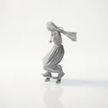 Mô hình nữ tu lướt ván 3D cực chất - Nghệ thuật độc đáo - Thumbnail 4
