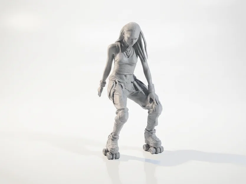 Mô hình 3D Skater Girl Roller Derby - Cô gái trượt ván đầy phong cách - Image 1
