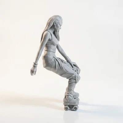 Mô hình 3D Skater Girl Roller Derby - Cô gái trượt ván đầy phong cách