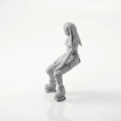Mô hình 3D Skater Girl Roller Derby - Cô gái trượt ván đầy phong cách