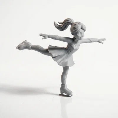 Mô hình 3D cô gái trượt băng nghệ thuật (Skater Girl Ice Skating Figurine)