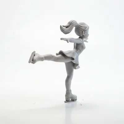 Mô hình 3D cô gái trượt băng nghệ thuật (Skater Girl Ice Skating Figurine)
