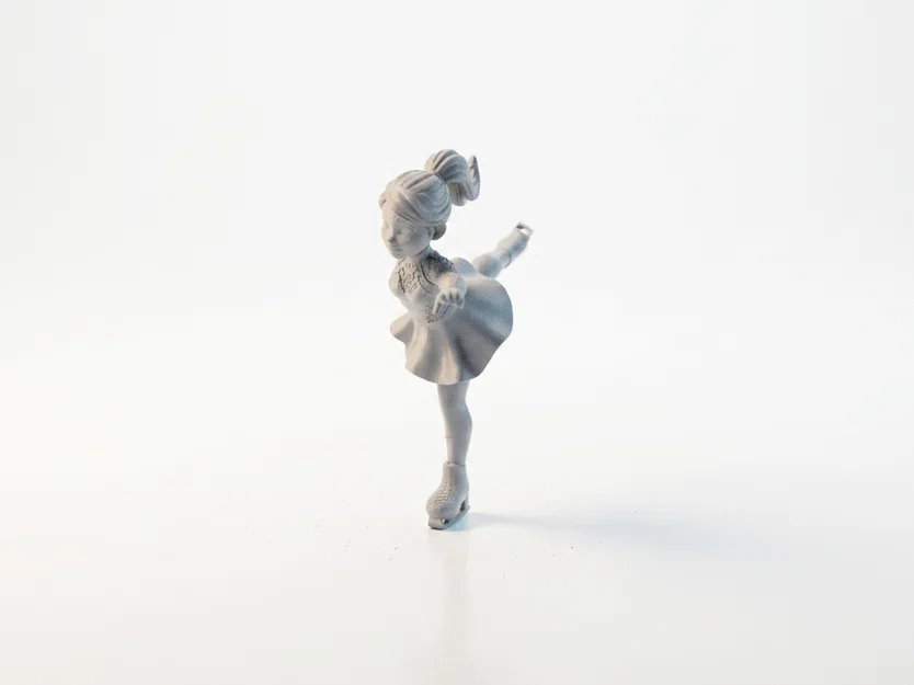 Mô hình 3D cô gái trượt băng nghệ thuật (Skater Girl Ice Skating Figurine) - Image 4