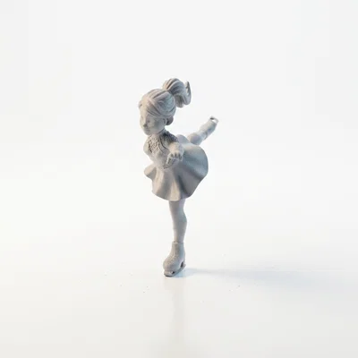 Mô hình 3D cô gái trượt băng nghệ thuật (Skater Girl Ice Skating Figurine)