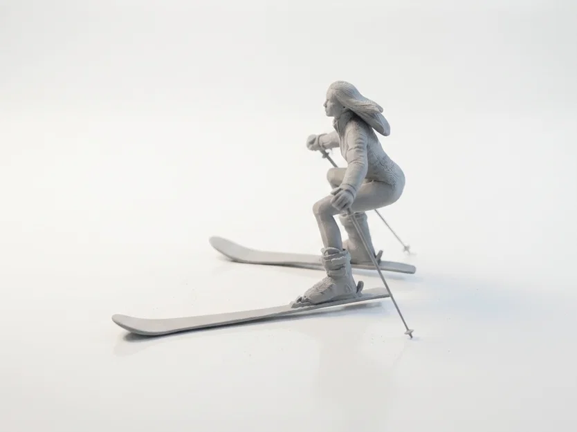 Mô hình 3D Nữ Vận động viên Trượt tuyết (Ski Babe) - File STL in 3D - Image 1