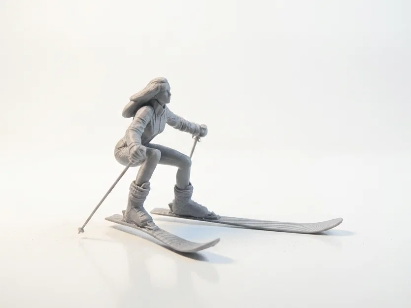Mô hình 3D Nữ Vận động viên Trượt tuyết (Ski Babe) - File STL in 3D - Image 3