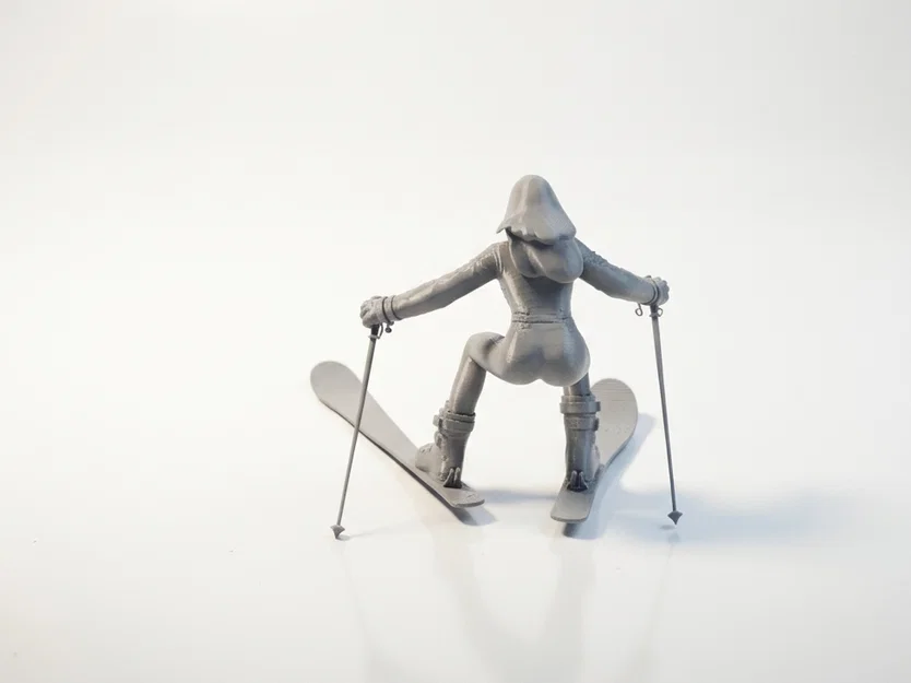 Mô hình 3D Nữ Vận động viên Trượt tuyết (Ski Babe) - File STL in 3D - Image 4