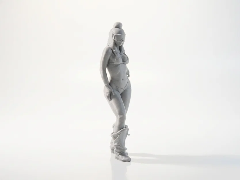 Mô hình 3D Nữ Vận Động Viên Trượt Tuyết - Ski Babe Winter Sports - Image 2