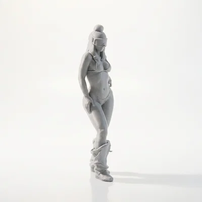 Mô hình 3D Nữ Vận Động Viên Trượt Tuyết - Ski Babe Winter Sports