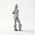 Mô hình 3D Nữ Vận Động Viên Trượt Tuyết - Ski Babe Winter Sports - Thumbnail 3