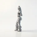 Mô hình 3D Nữ Vận Động Viên Trượt Tuyết - Ski Babe Winter Sports - Thumbnail 4