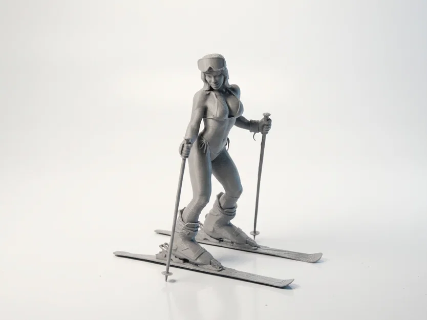 Mô hình tượng nữ vận động viên trượt tuyết - Sản phẩm sưu tầm in 3D - Image 1