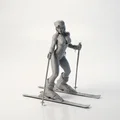 Mô hình tượng nữ vận động viên trượt tuyết - Sản phẩm sưu tầm in 3D - Thumbnail 1
