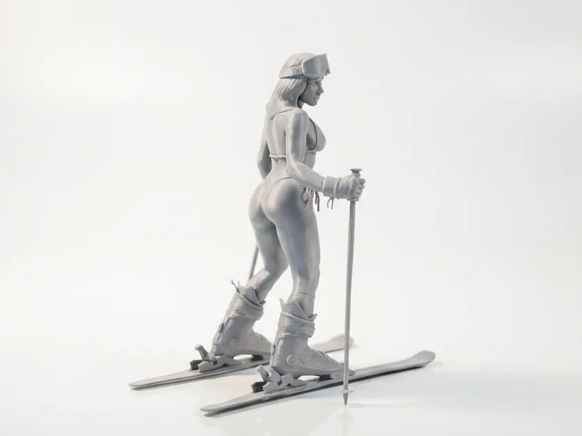 Mô hình tượng nữ vận động viên trượt tuyết - Sản phẩm sưu tầm in 3D - Image 2