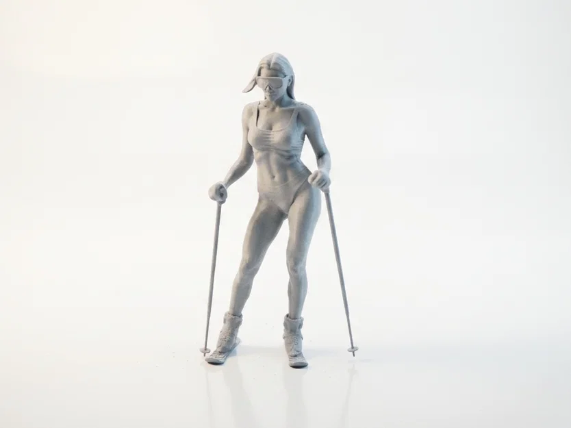 Mô hình tượng nữ vận động viên trượt tuyết - Sản phẩm in 3D sưu tầm thể thao - Image 1