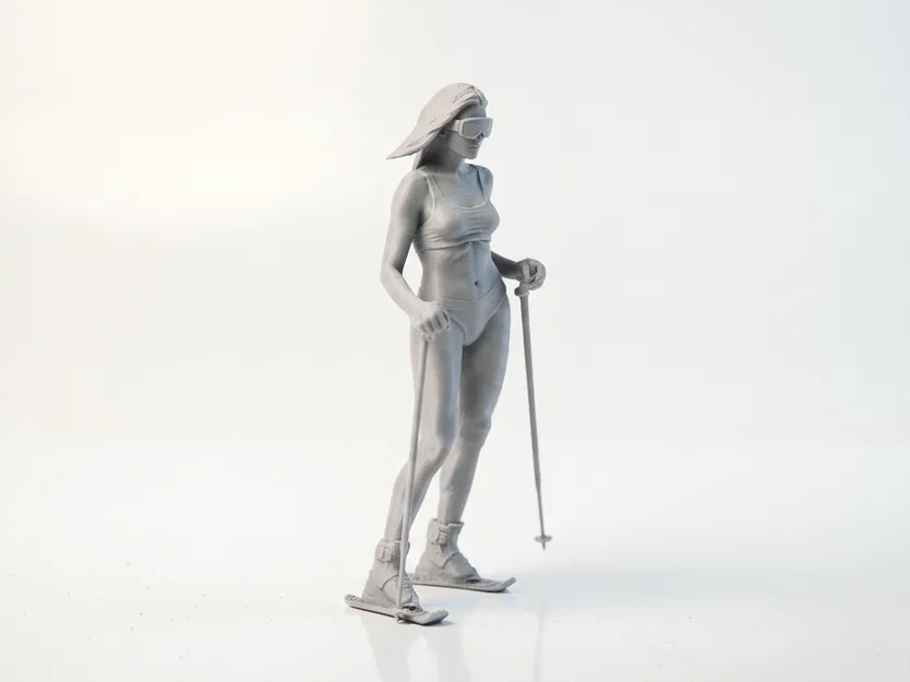 Mô hình tượng nữ vận động viên trượt tuyết - Sản phẩm in 3D sưu tầm thể thao - Image 2