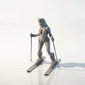 Mô hình tượng nữ vận động viên trượt tuyết - Sản phẩm sưu tầm in 3D - Thumbnail 4