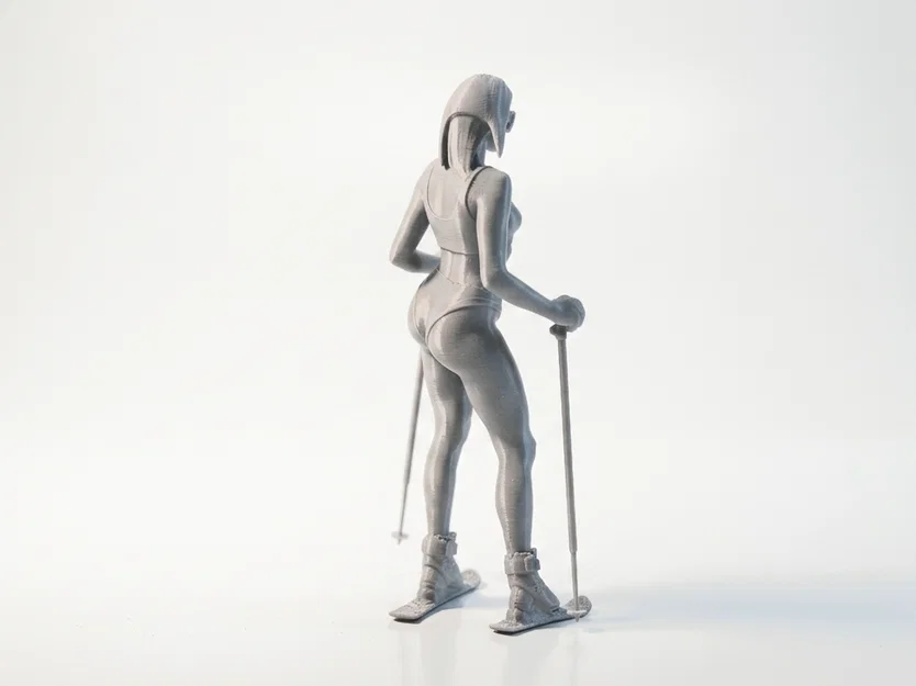 Mô hình tượng nữ vận động viên trượt tuyết - Sản phẩm in 3D sưu tầm thể thao - Image 3