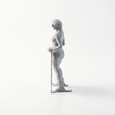Mô hình tượng nữ vận động viên trượt tuyết - Sản phẩm in 3D sưu tầm thể thao