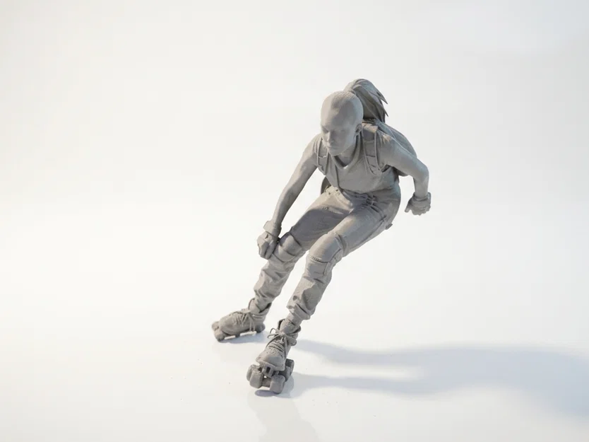 Mô hình Nữ vận động viên trượt patin 3D - Skater Lady Figurine - Image 1