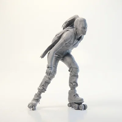 Mô hình Nữ vận động viên trượt patin 3D - Skater Lady Figurine