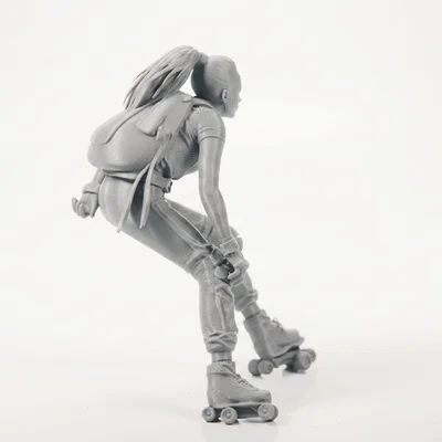 Mô hình Nữ vận động viên trượt patin 3D - Skater Lady Figurine