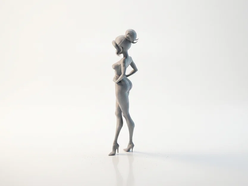 Mô hình tượng nữ Skinny Babe - File 3D in ấn chất lượng cao - Image 4