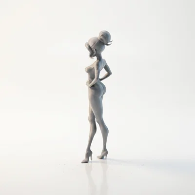 Mô hình tượng nữ Skinny Babe - File 3D in ấn chất lượng cao