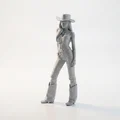 Mô hình Nữ Cao bồi - Tượng 3D Printable Phong cách Miền Tây - Thumbnail 1