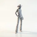 Mô hình Nữ Cao bồi - Tượng 3D Printable Phong cách Miền Tây - Thumbnail 2