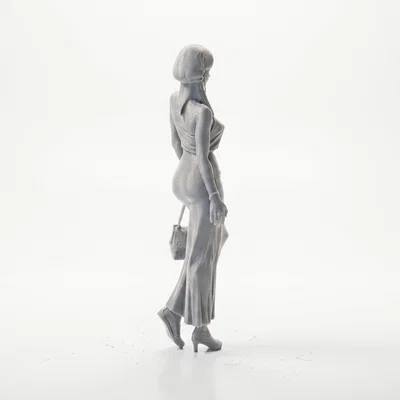 Mô hình tượng cô gái cầm túi xách thời trang in 3D