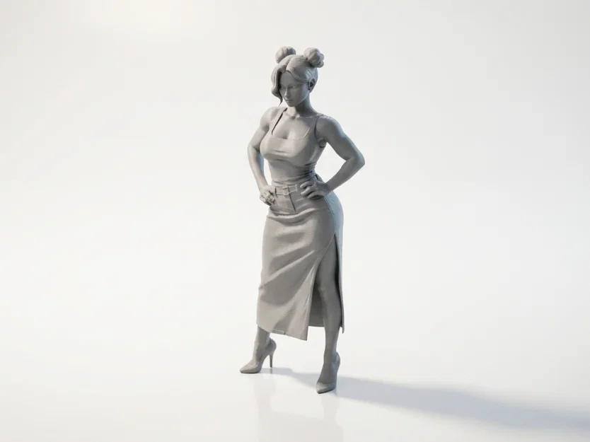 Mô hình tượng nữ quý cô thanh lịch in 3D - Image 1