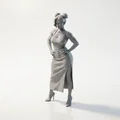 Mô hình tượng nữ quý cô thanh lịch in 3D - Thumbnail 1
