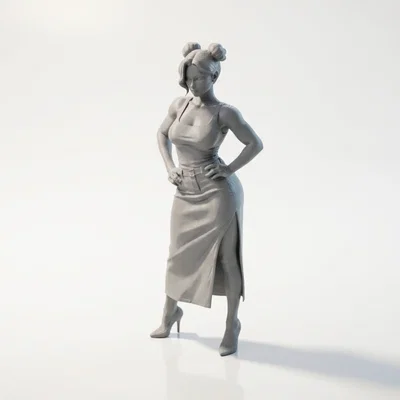 Mô hình tượng nữ quý cô thanh lịch in 3D