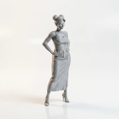 Mô hình tượng nữ quý cô thanh lịch in 3D